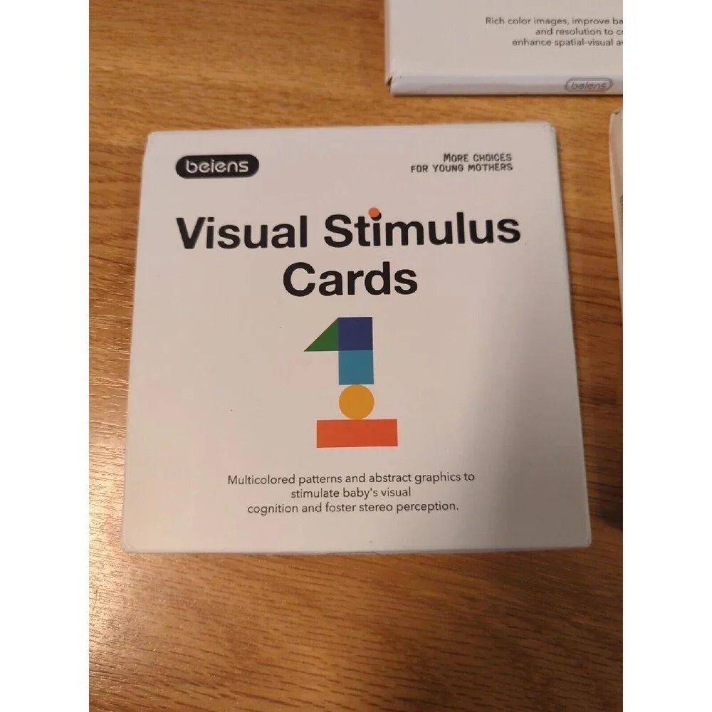 Beiens Visual Stimulus Cards Black And White And Multicolored Cards Lot Of 3